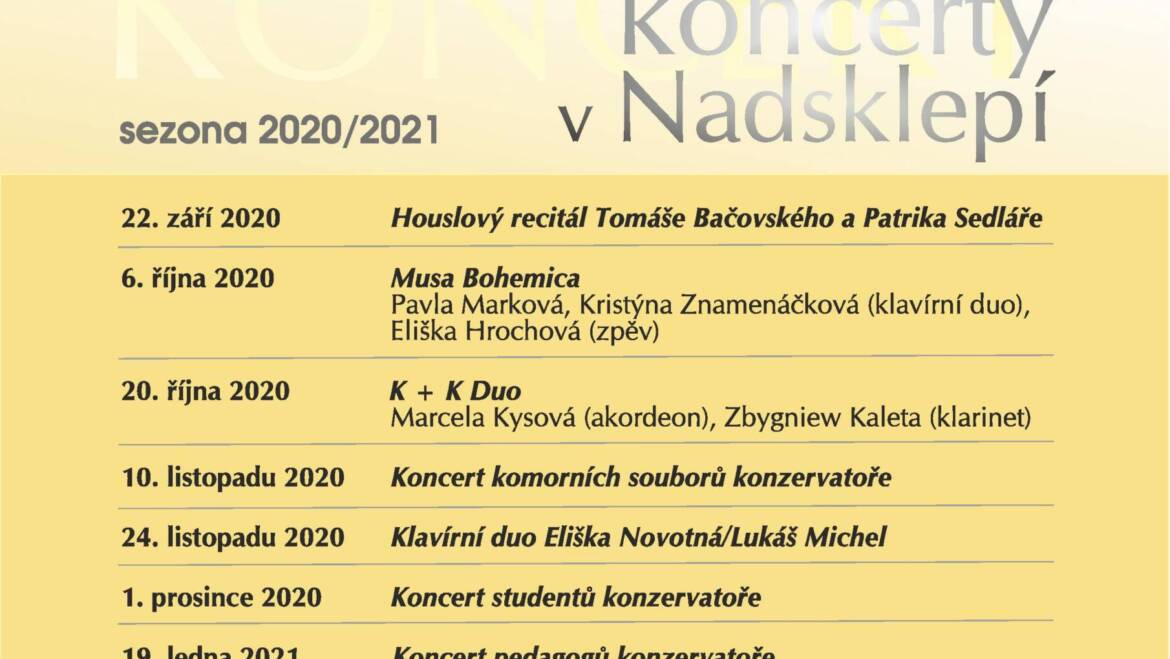 Komorní koncerty v Nadsklepí 2020/2021